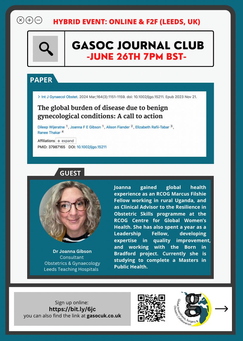 GASOC June 2024 Journal Club - Hybrid event | Event listing | MedAll