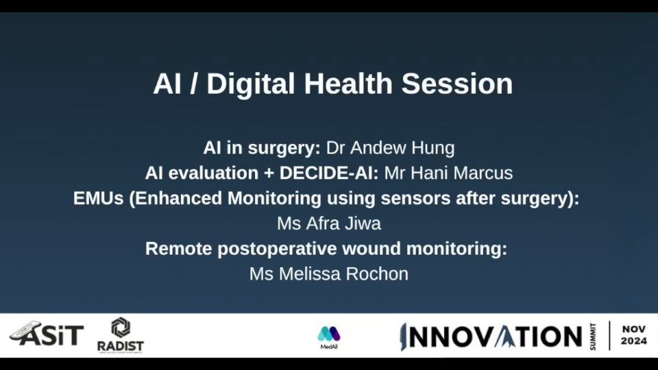AI / Digital health Session | Andew Hung, Hani Marcus, Afra Jiwa ...