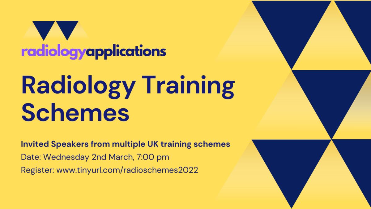 Radiology Training Schemes Applications Series 2022 Event listing MedAll